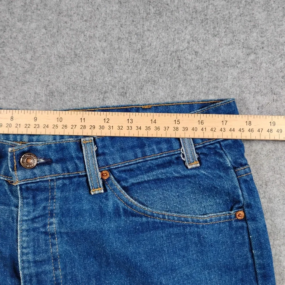 Vintage Levi's 517 Orange Tab Bootcut Jeans Men's 36x31 Blue USA 20517-0217